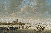 Jan van Goyen Winter Landscape With Figures On Ice oil painting artist